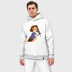 Мужской костюм оверсайз Кики и Дзидзи, цвет: белый — фото 2