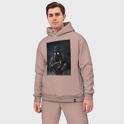 Мужской костюм оверсайз Чумной доктор в Средневековье, цвет: пыльно-розовый — фото 2