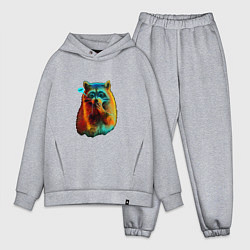 Мужской костюм оверсайз Ooops raccoon, цвет: меланж