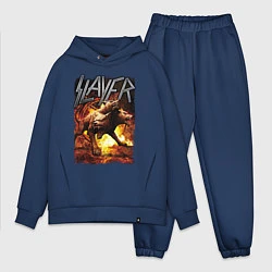 Мужской костюм оверсайз Slayer rock, цвет: тёмно-синий