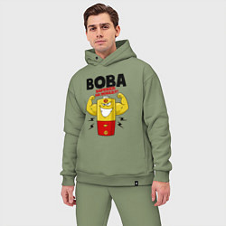 Мужской костюм оверсайз Вова заряжен на победу!, цвет: авокадо — фото 2