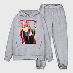 Мужской костюм оверсайз Zero Two anime girl, цвет: меланж