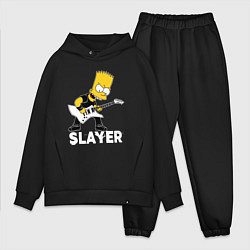 Мужской костюм оверсайз Slayer Барт Симпсон рокер, цвет: черный