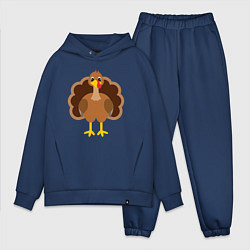Мужской костюм оверсайз Turkey bird, цвет: тёмно-синий