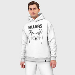 Мужской костюм оверсайз The Killers - rock cat, цвет: белый — фото 2