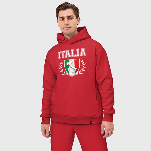Мужской костюм оверсайз Italy map / Красный – фото 3