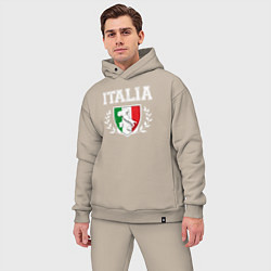 Мужской костюм оверсайз Italy map, цвет: миндальный — фото 2
