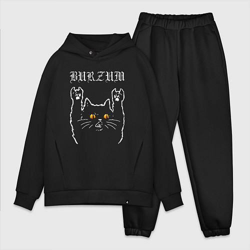 Мужской костюм оверсайз Burzum rock cat / Черный – фото 1