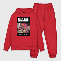 Мужской костюм оверсайз Deep Rock Galactic team, цвет: красный