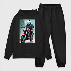 Мужской костюм оверсайз Panda - cool biker, цвет: черный