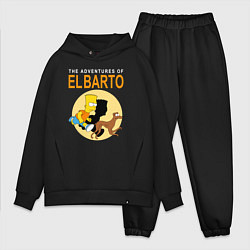 Мужской костюм оверсайз Adventures of El Barto, цвет: черный