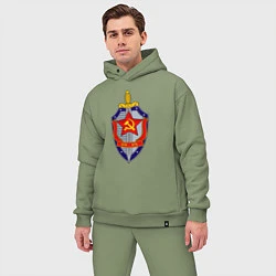 Мужской костюм оверсайз ВЧК КГБ, цвет: авокадо — фото 2