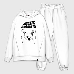 Мужской костюм оверсайз Arctic Monkeys - rock cat, цвет: белый