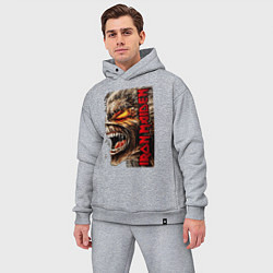 Мужской костюм оверсайз Iron screaming, цвет: меланж — фото 2