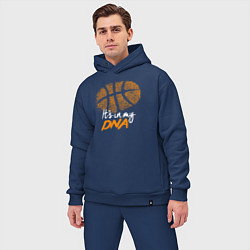 Мужской костюм оверсайз Баскетбольный ДНК, цвет: тёмно-синий — фото 2