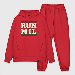Мужской костюм оверсайз Run Milwaukee Bucks, цвет: красный
