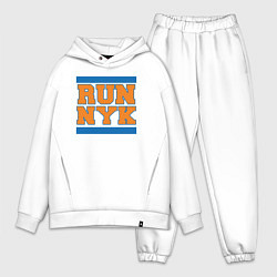 Мужской костюм оверсайз Run New York Knicks, цвет: белый