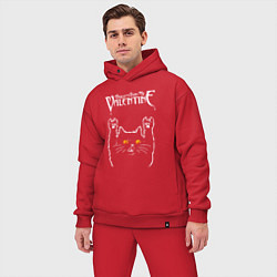Мужской костюм оверсайз Bullet For My Valentine rock cat, цвет: красный — фото 2