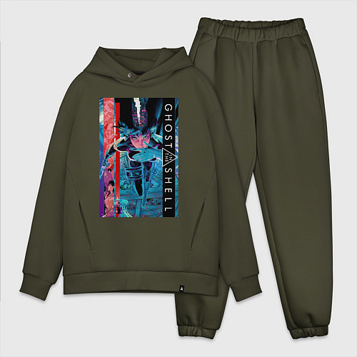 Мужской костюм оверсайз Ghost in the shell - Motoko / Хаки – фото 1