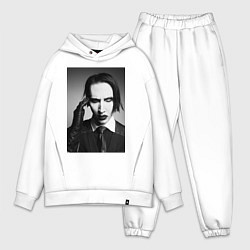 Мужской костюм оверсайз Marilyn Manson looks at you, цвет: белый