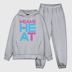 Мужской костюм оверсайз Miami Heat style, цвет: меланж