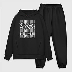 Мужской костюм оверсайз Slipknot bar code, цвет: черный