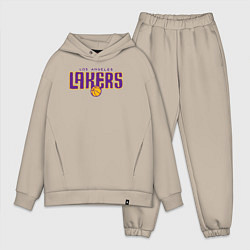 Мужской костюм оверсайз Team Lakers, цвет: миндальный