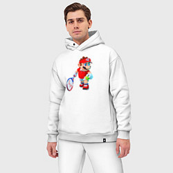 Мужской костюм оверсайз Марио играет, цвет: белый — фото 2