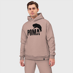 Мужской костюм оверсайз Рома и медведь, цвет: пыльно-розовый — фото 2