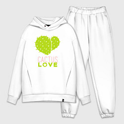 Мужской костюм оверсайз Cactus love, цвет: белый