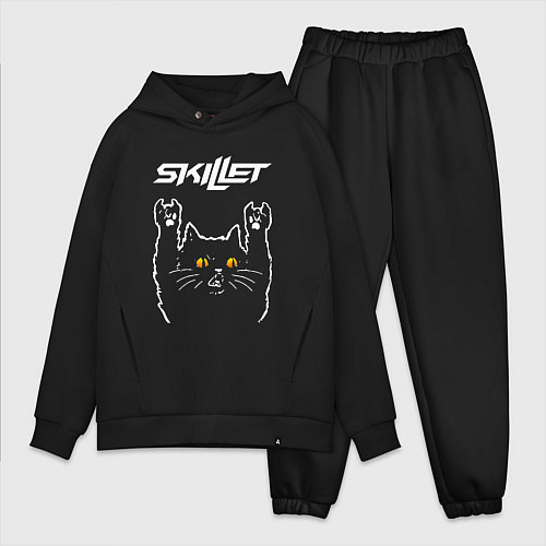 Мужской костюм оверсайз Skillet rock cat / Черный – фото 1