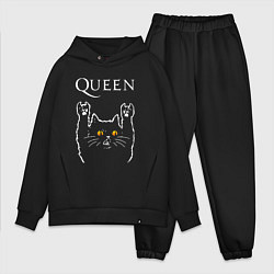 Мужской костюм оверсайз Queen rock cat, цвет: черный