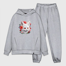 Мужской костюм оверсайз Лисёнок альбинос, цвет: меланж