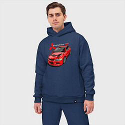 Мужской костюм оверсайз Lancer Evolution 8, цвет: тёмно-синий — фото 2