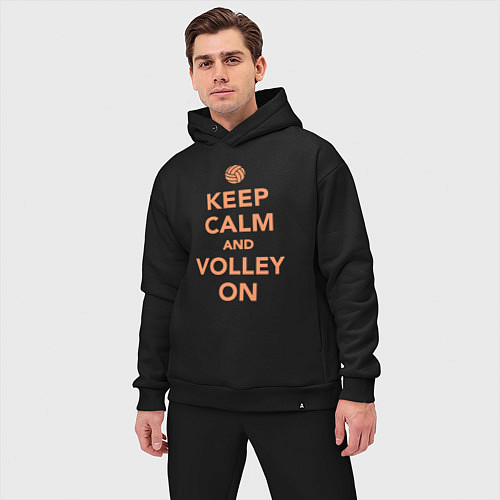 Мужской костюм оверсайз Keep calm and volley on / Черный – фото 3