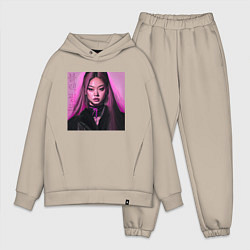 Мужской костюм оверсайз Blackpink Jennie аниме рисунок