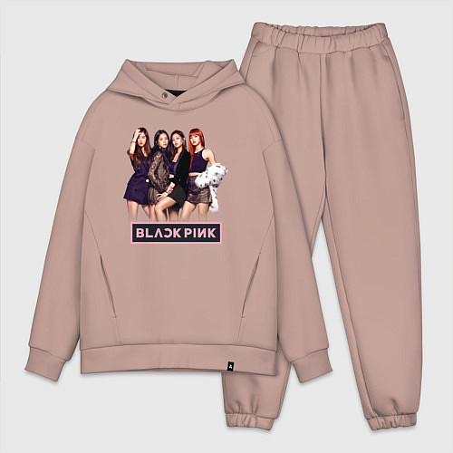 Мужской костюм оверсайз Rose Blackpink kpop / Пыльно-розовый – фото 1