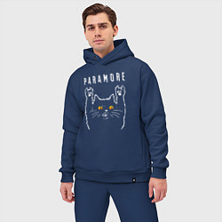 Мужской костюм оверсайз Paramore rock cat, цвет: тёмно-синий — фото 2