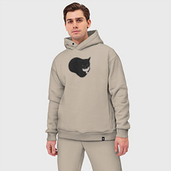 Мужской костюм оверсайз Maxwell cat, цвет: миндальный — фото 2