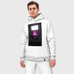 Мужской костюм оверсайз Tvman-skibidi, цвет: белый — фото 2