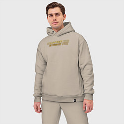 Мужской костюм оверсайз Counter strike 2 gold logo, цвет: миндальный — фото 2