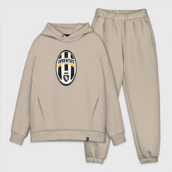 Мужской костюм оверсайз Juventus sport fc, цвет: миндальный