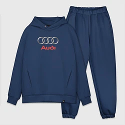 Мужской костюм оверсайз Audi brend, цвет: тёмно-синий
