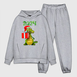 Мужской костюм оверсайз Дракон с подарком 2024, цвет: меланж