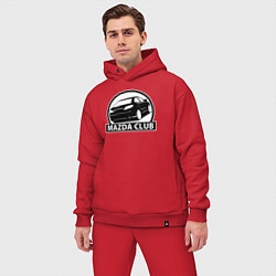 Мужской костюм оверсайз Mazda club, цвет: красный — фото 2