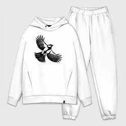 Мужской костюм оверсайз Синица трафарет