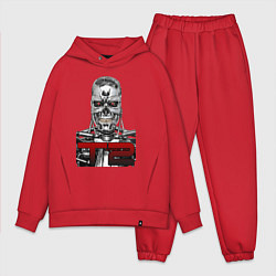 Мужской костюм оверсайз Terminator 2 T800, цвет: красный