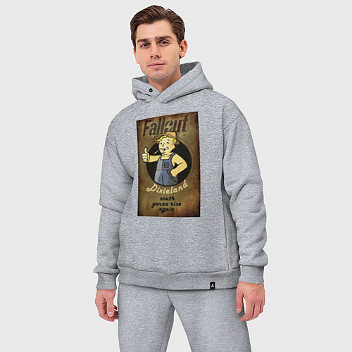 Мужской костюм оверсайз Fallout - dixieland / Меланж – фото 3