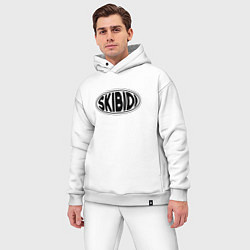 Мужской костюм оверсайз Скибиди, цвет: белый — фото 2