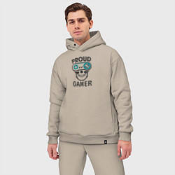 Мужской костюм оверсайз Proud Gamer, цвет: миндальный — фото 2